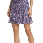 Veronica Beard  Cayson Floral Printed Ruffle Silk‎ Mini Dress Photo 0