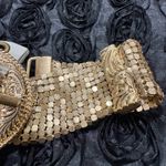 Anthropologie Anthropology Gold Mesh Belt Necklace with Ornate Buckle Photo 4