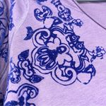 We The Free  Free People Purple Velvet Design Flowy Tee Size XS Photo 3