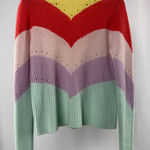 autumn cashmere 100% Pure Cashmere Color Block Sweater in Multi Size Small Photo 0
