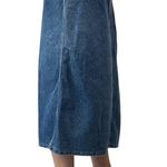 Lee Vintage 80s Blue Move Pleated Denim Maxi Skirt Photo 2