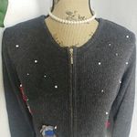Liz Claiborne Vintage Snowman Cardigan Sweater Photo 1