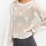 VICI Total Heartthrob Heart Crochet Sweater Photo 0