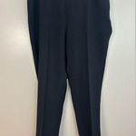 Lafayette 148 Bleeker Dark Blue Woven Trouser Dress Pants Size 16 Photo 0