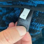 St. John NWT  Chevron Knit Belted Trench Coat in Teal Blue and Black sz Small Photo 5