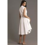 Reformation NWT ‎ Prim Linen Midi Dress Size 12 White Shirtdress Photo 5