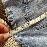 ZARA  Women Light Blue Distressed Cut Off Denim Shorts Size 2 Photo 8