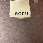 Ecru  Brown Suede Short Sleeve Shirt Photo 6