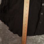 Free People  Shirt We The Free Summer Daydream Grey Button Up Raw Hem XS Boho Photo 4