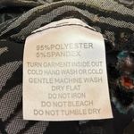 Tiger Mist  Black Paisley Floral Sheer Velvet Velour Long Sleeve Crop Top Size S Photo 5