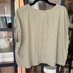 We The Free  people tee olive faded green moss cap short sleeve boho loose top Photo 2