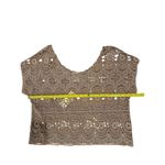 American Rag Cie Women's Beige Crochet Lace Cropped Top Size M NWT Photo 4