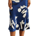 Ralph Lauren Vintage  Blue and White Abstract maxi skirt Photo 0