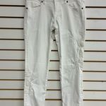 CAbi  #5490 White Slim Boyfriend Woodstock Embroidered Floral Jeans Size 2 EUC Photo 2