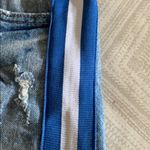 Pistola  Denim Blue & White Side Stripe Shorts Photo 2