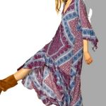 Ba&sh USSO FRAMBOISE MIXED PRINT HI LOW RUFFLE DRESS FRAMBOISE 0 USA 4 Photo 0