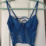 Lace Corset Top Blue Photo 1