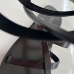 Saint Laurent  Culver Flat Sandal in‎ Ultra Dark Brown Photo 7