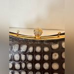Another Y & S Original Vintage Croc Embossed Evening Bag w Crystal embellishment Gray Photo 9