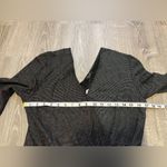 Terez  Metallic-Knit Wrap Jumpsuit Silver Shimmer Waffle XS Made in USA Chic NWT Photo 4