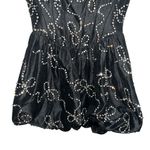 Love Shack Fancy NEW NWT  Brookhaven Bow Embellished Mini Dress In Black Photo 5