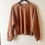 VSX Sport Brown Ribbed Crew neck Pullover Long Dolman Sleeves Boxy Fit Size XXL Photo 0