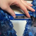 Victoria's Secret  Royal Blue Floral Lace Bralette Photo 6