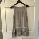 Entro Gray Ruffled Sleeveless Tank Top Photo 6