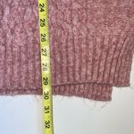 A New Day Pink Cable Knit Mock Neck Oversized Tunic Sweater Photo 7