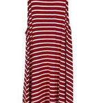 Old Navy Red White Stripe Swing Dress Halter Neck Sleeveless Stretch Size M Photo 0
