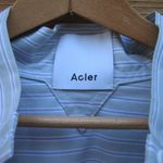 NWOT Acler Striped Wrap Shirt Top Gray Size 8 Photo 7