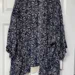 Xhilaration  Blue and Cream Paisley Kimono Photo 0