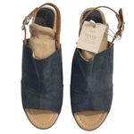 Sophia Milano NWT  Perforated Suede Slingback‎ Heel Sandal Size 7.5 Blue Shoes Photo 1