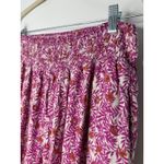 Anthropologie  Smocked Waist Floral Jogger Pants Pink Purple Leaf Print Boho L Photo 4