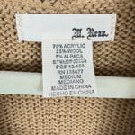 M. Rena Tan Wool Alpaca Blend Shawl Collar Cardigan Sweater Women's Size M Size M Photo 3