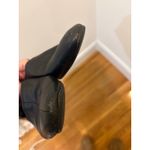 Vince  Black Leather Pointed Toe Ballet Flats Women's Size 11 Medium Photo 5