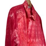Cotton Citizen  Red Tie-Dye button down Shirt XS Photo 9