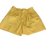 VINTAGE 1980'S CASABLANCA YELLOW HIGH WAIST SHORTS (14) Photo 8