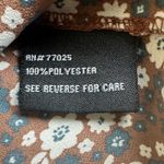 G by Giuliana Blouse Womens M Brown Floral Tie Front Boho Cottagecore Fall Size M Photo 4