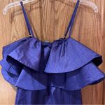ZARA  Ruffled Ruffle Metallic Thread Mini Cocktail Dress in Purple Size‎ Small Photo 12