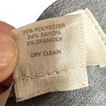 Loft SIZE 8 Gray Jersey Knit Black Stripe Side Zip A-Line Short Skirt Photo 4