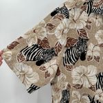 Bonworth  Zebra Novelty Printed Short Sleeve Button-Up Shirt Women's Size XL Photo 3