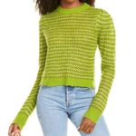 WAYF  Green Loose Knit Crew Neck Sweater. Size Medium. New With Tags. Photo 10