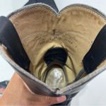 Justin  Women Black Leather Roper Boots 6.5 R L3703 Western Cowgirl Biker USA Photo 5