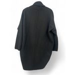 Jarbo | S / 4 | Pure 100% Wool Mid Length Open Front Cardigan Sweater Knit Coat Black Photo 6