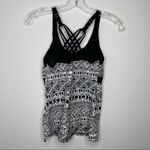 New HOTAPEI Strappy Blouson Tankini Bathing Suit Top in size S Black Photo 5