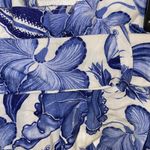 H&M NWT Blue/White Floral Paper Zip Fly Bag High Waisted Pleated Shorts 4 Photo 10