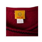 Red 100% Wool Sweater Cardigan Size M Photo 2