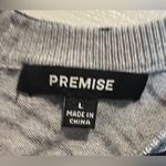 Premise  short sleeve top / sweater - grey black animal print- size Large Photo 5