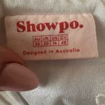 Showpo Cream Satin Fabric White Size 16 Photo 1